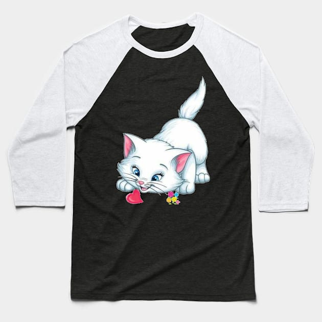 Cat Baseball T-Shirt by Alpha-store